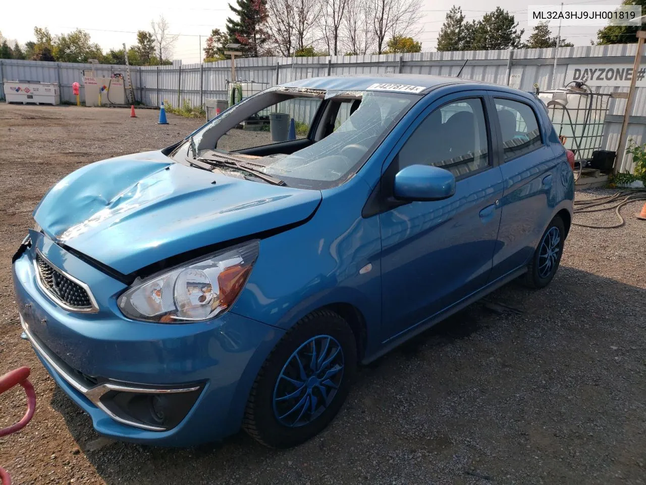 2018 Mitsubishi Mirage Es VIN: ML32A3HJ9JH001819 Lot: 74278714