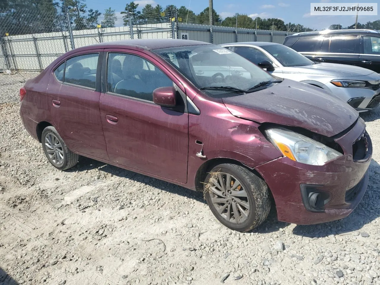 2018 Mitsubishi Mirage G4 Es VIN: ML32F3FJ2JHF09685 Lot: 74741784