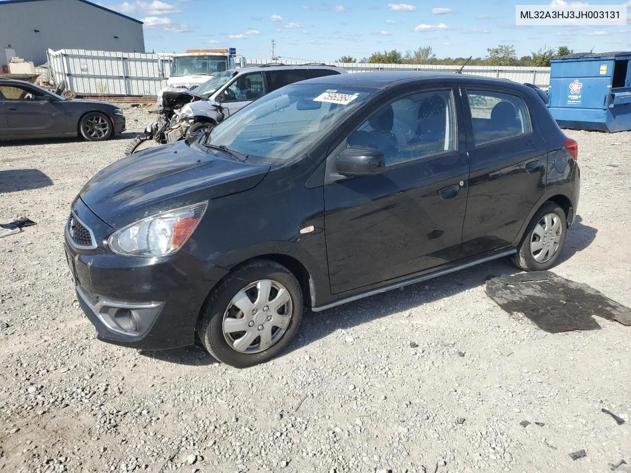 2018 Mitsubishi Mirage Es VIN: ML32A3HJ3JH003131 Lot: 75962864