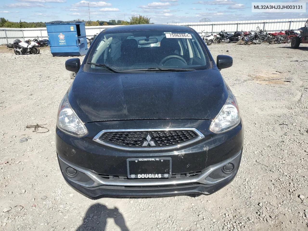 2018 Mitsubishi Mirage Es VIN: ML32A3HJ3JH003131 Lot: 75962864