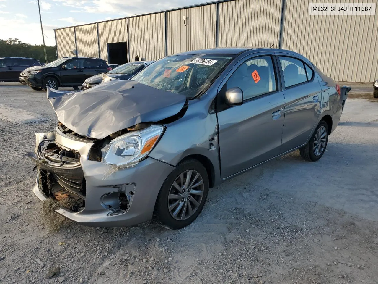 2018 Mitsubishi Mirage G4 Es VIN: ML32F3FJ4JHF11387 Lot: 76009064