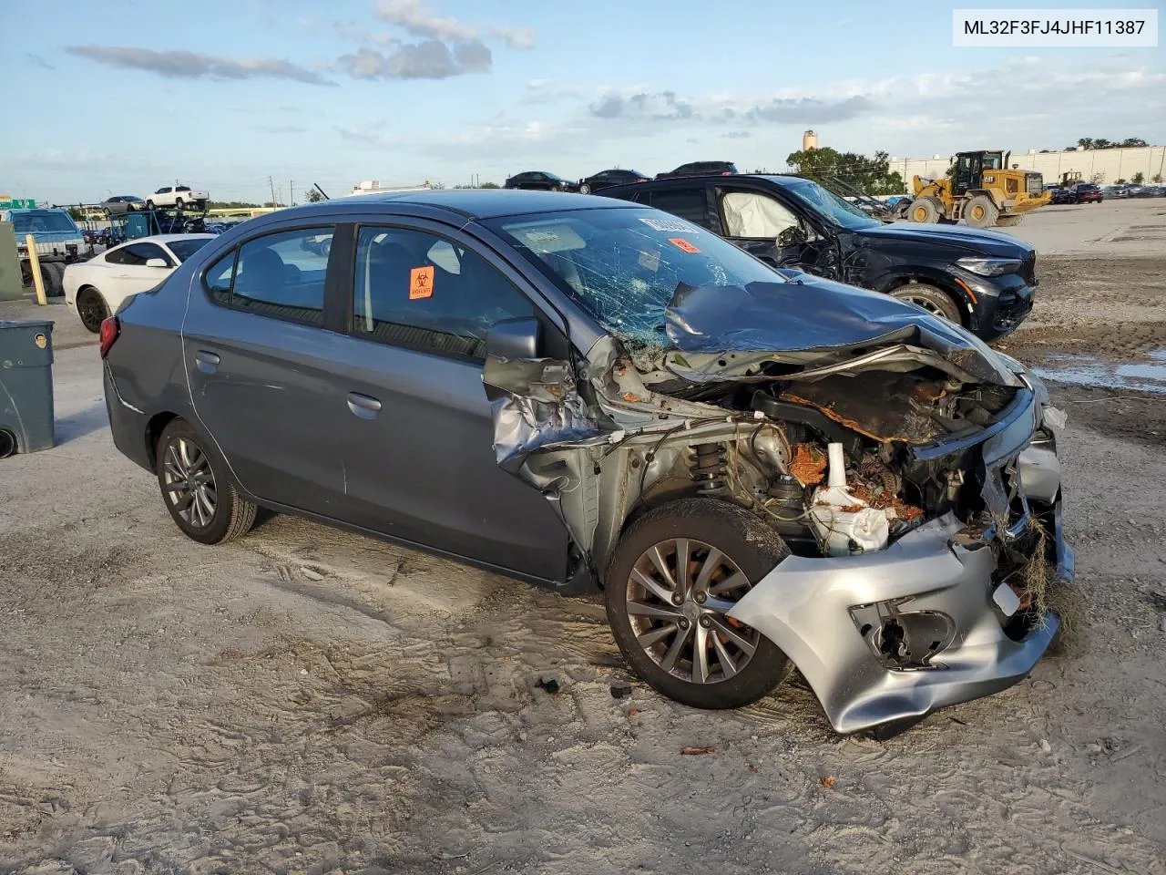 2018 Mitsubishi Mirage G4 Es VIN: ML32F3FJ4JHF11387 Lot: 76009064