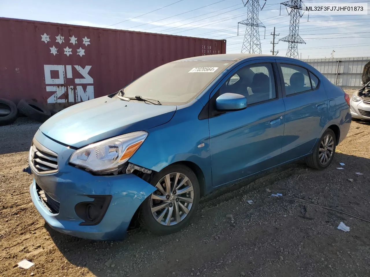 2018 Mitsubishi Mirage G4 Es VIN: ML32F3FJ7JHF01873 Lot: 77020564