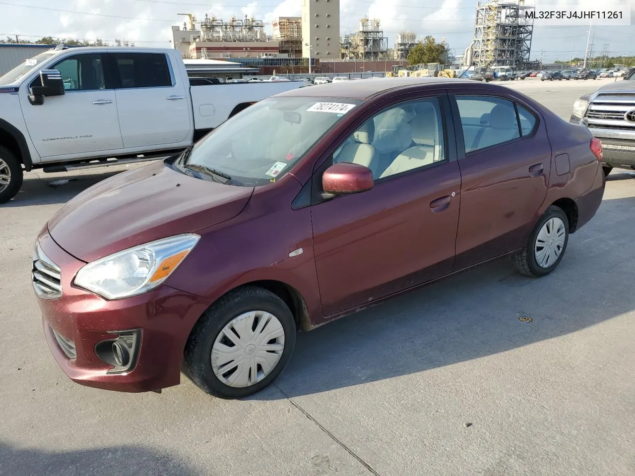 2018 Mitsubishi Mirage G4 Es VIN: ML32F3FJ4JHF11261 Lot: 78274174