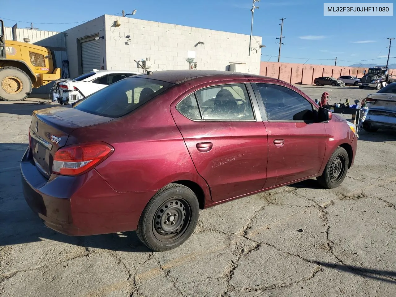 2018 Mitsubishi Mirage G4 Es VIN: ML32F3FJ0JHF11080 Lot: 80423794