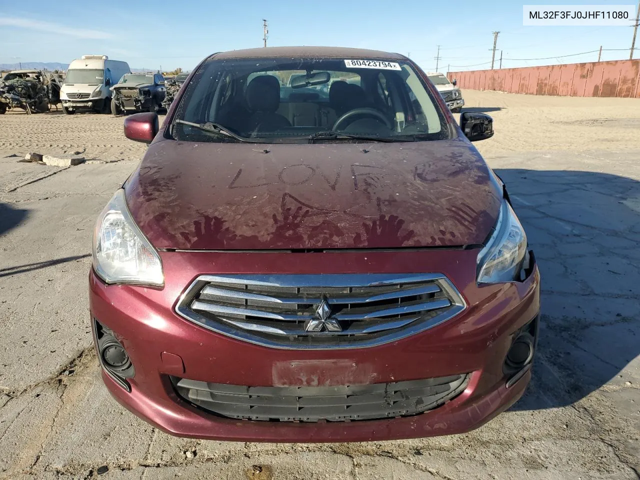 2018 Mitsubishi Mirage G4 Es VIN: ML32F3FJ0JHF11080 Lot: 80423794