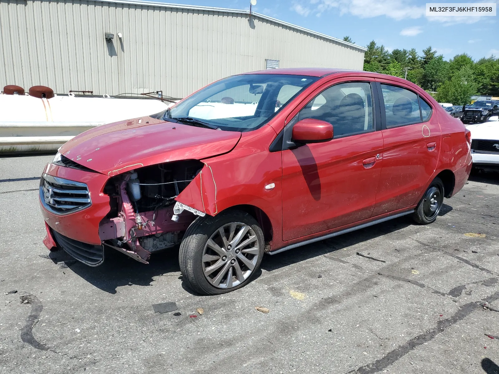 2019 Mitsubishi Mirage G4 Es VIN: ML32F3FJ6KHF15958 Lot: 56962724