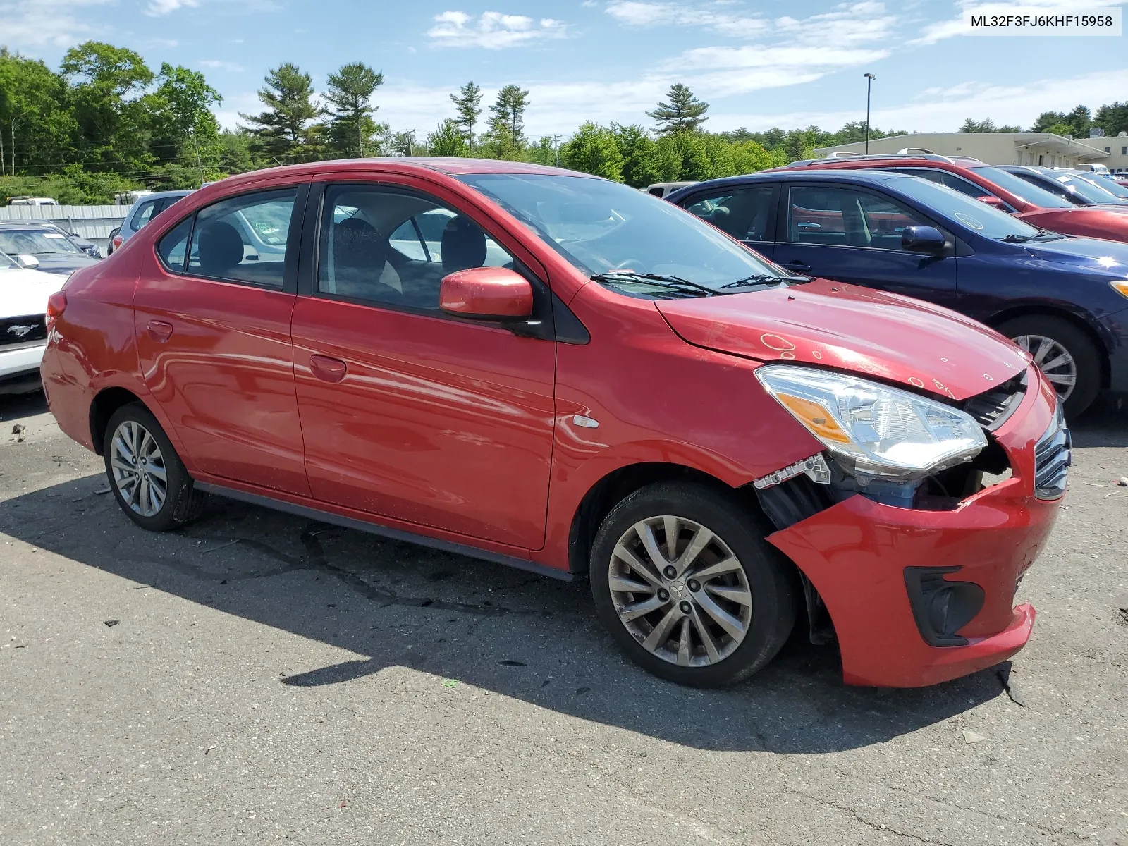 2019 Mitsubishi Mirage G4 Es VIN: ML32F3FJ6KHF15958 Lot: 56962724