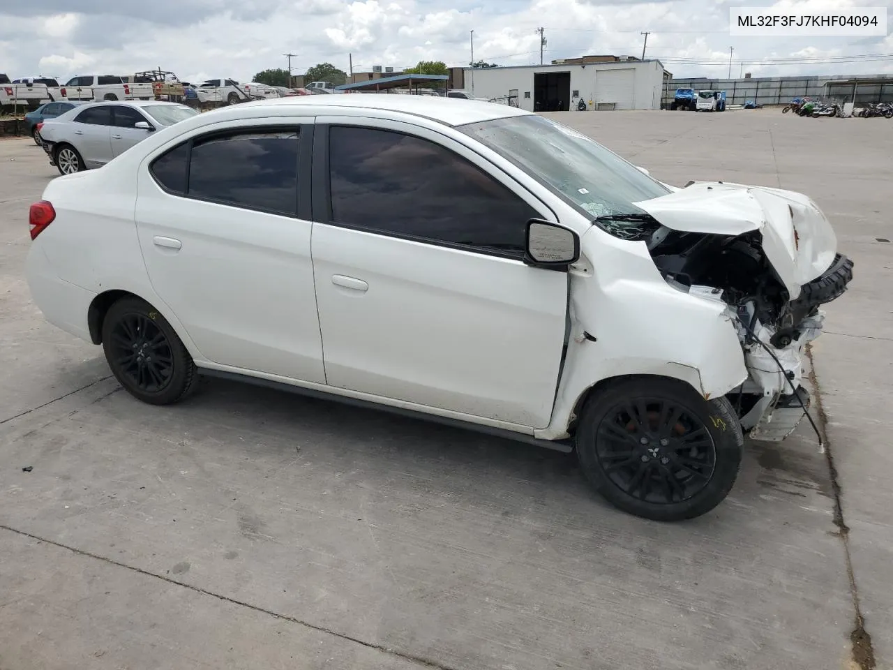 2019 Mitsubishi Mirage G4 Es VIN: ML32F3FJ7KHF04094 Lot: 59776444