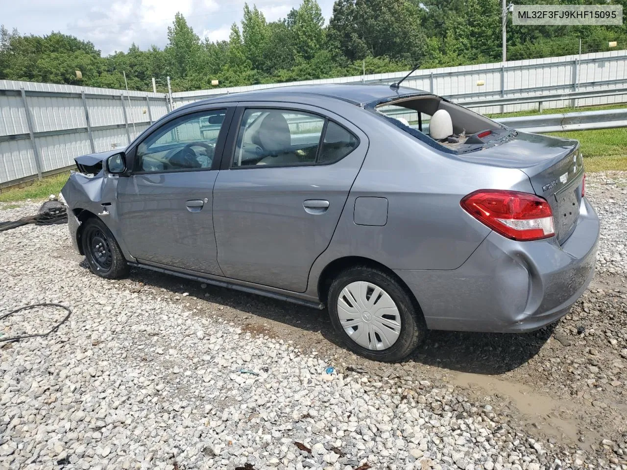 2019 Mitsubishi Mirage G4 Es VIN: ML32F3FJ9KHF15095 Lot: 60152254