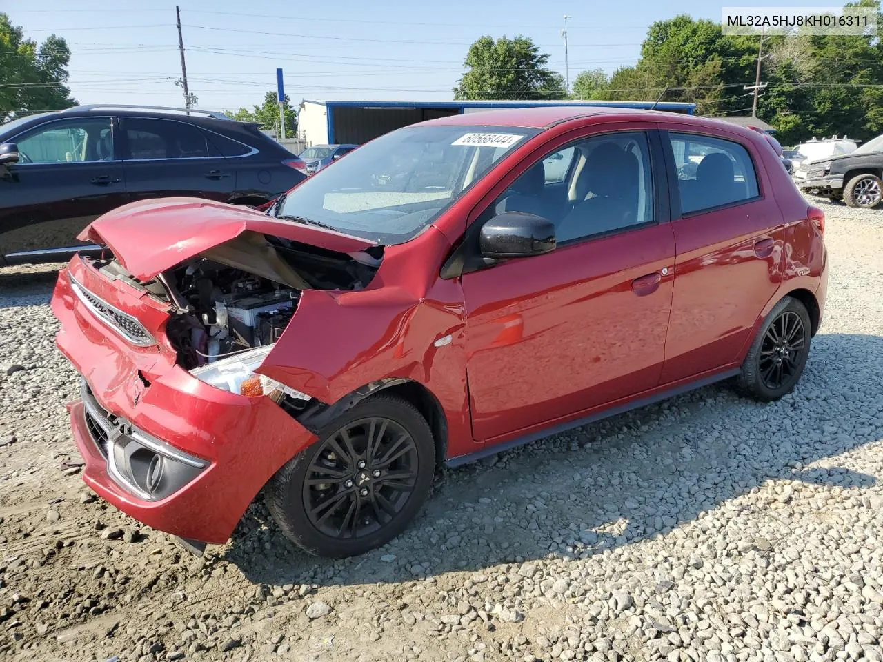 2019 Mitsubishi Mirage Le VIN: ML32A5HJ8KH016311 Lot: 60568444