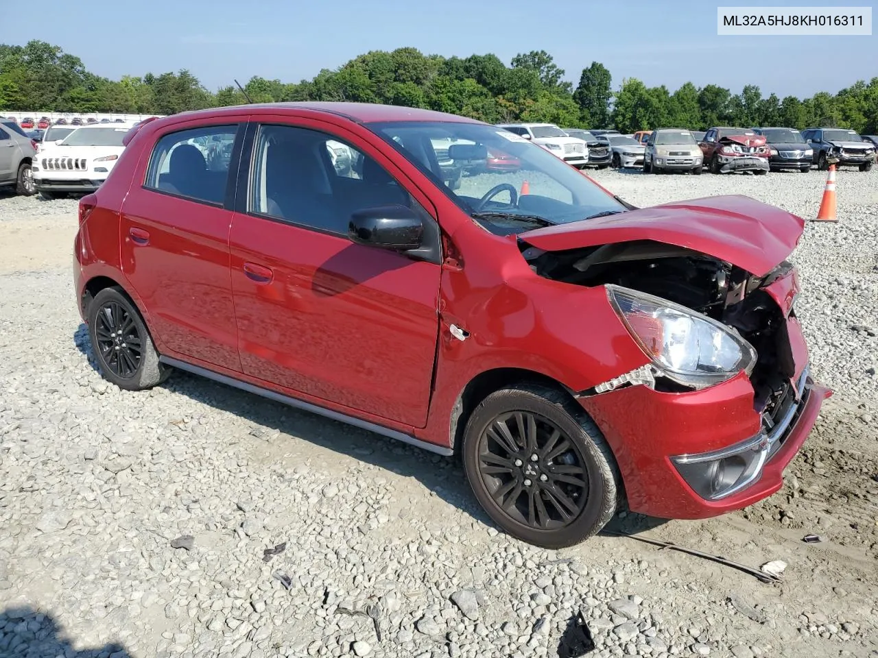 2019 Mitsubishi Mirage Le VIN: ML32A5HJ8KH016311 Lot: 60568444