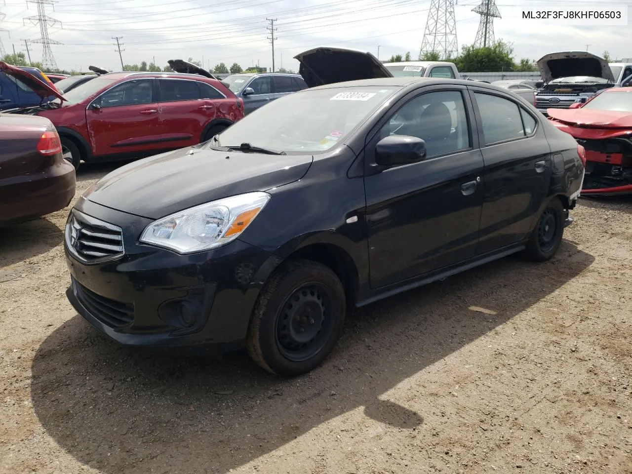 2019 Mitsubishi Mirage G4 Es VIN: ML32F3FJ8KHF06503 Lot: 61330184