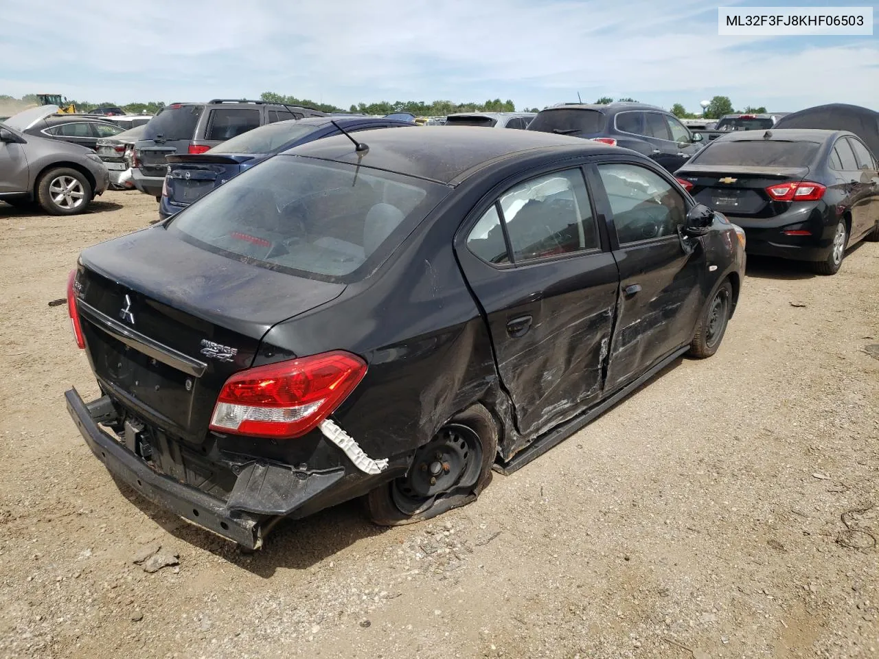 2019 Mitsubishi Mirage G4 Es VIN: ML32F3FJ8KHF06503 Lot: 61330184