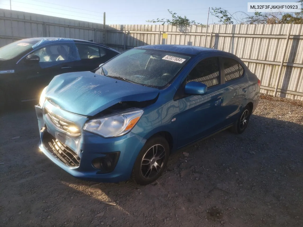 2019 Mitsubishi Mirage G4 Es VIN: ML32F3FJ6KHF10923 Lot: 62327684