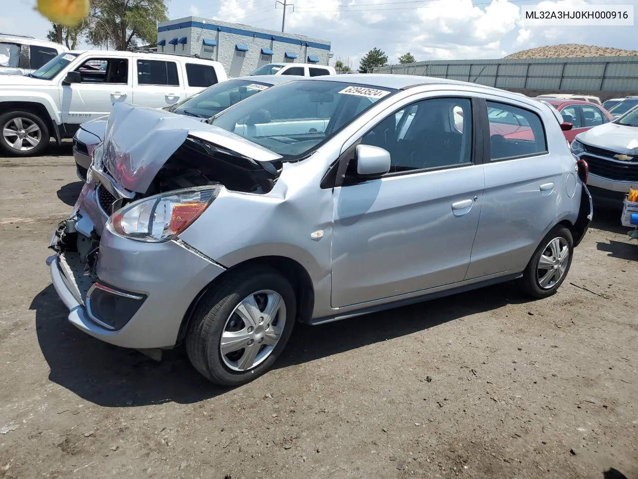 2019 Mitsubishi Mirage Es VIN: ML32A3HJ0KH000916 Lot: 62943524