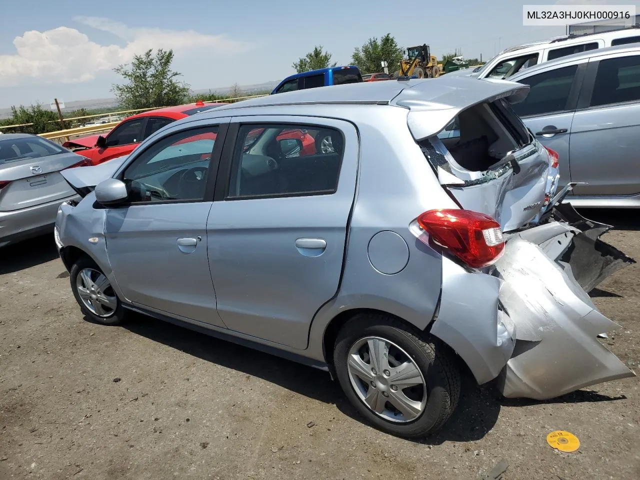 2019 Mitsubishi Mirage Es VIN: ML32A3HJ0KH000916 Lot: 62943524