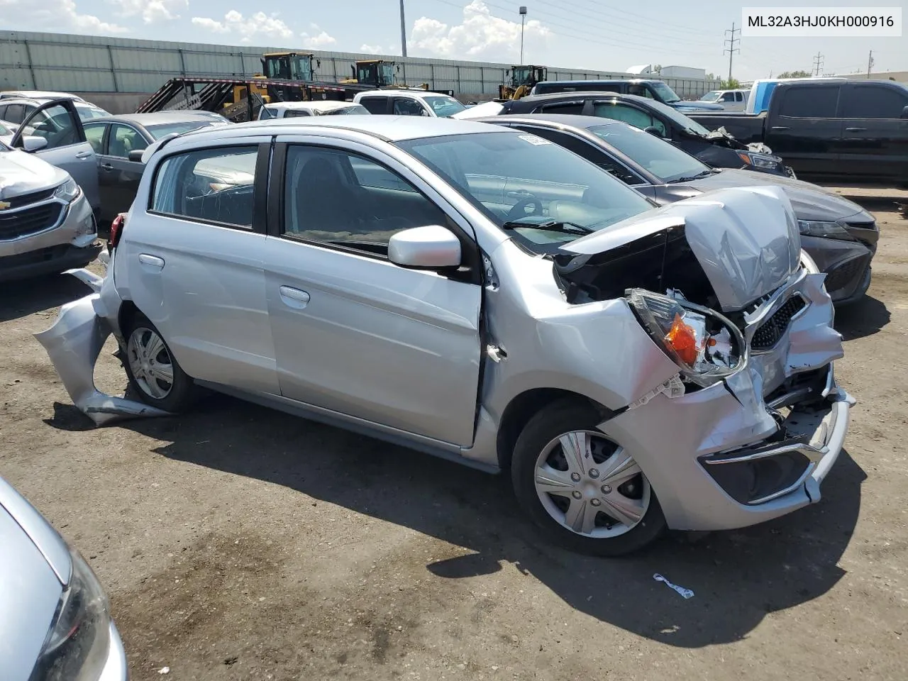 2019 Mitsubishi Mirage Es VIN: ML32A3HJ0KH000916 Lot: 62943524