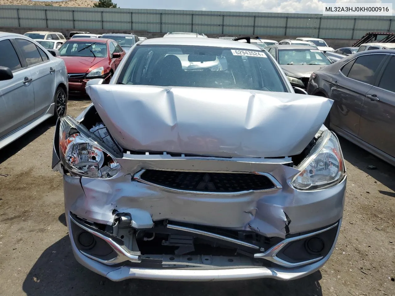 2019 Mitsubishi Mirage Es VIN: ML32A3HJ0KH000916 Lot: 62943524