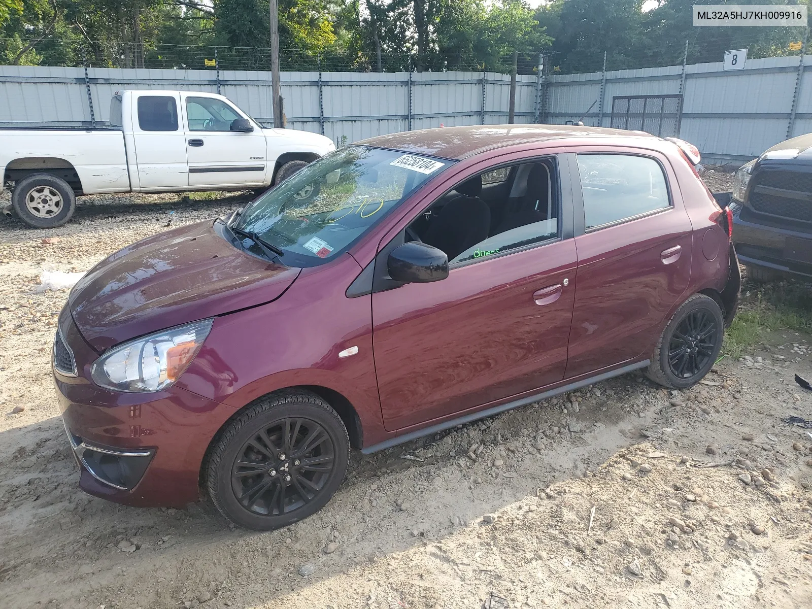 2019 Mitsubishi Mirage Le VIN: ML32A5HJ7KH009916 Lot: 65258104