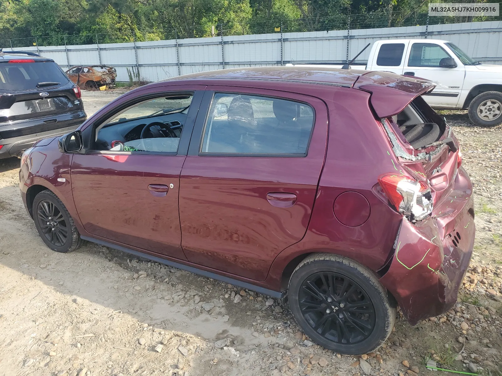 2019 Mitsubishi Mirage Le VIN: ML32A5HJ7KH009916 Lot: 65258104