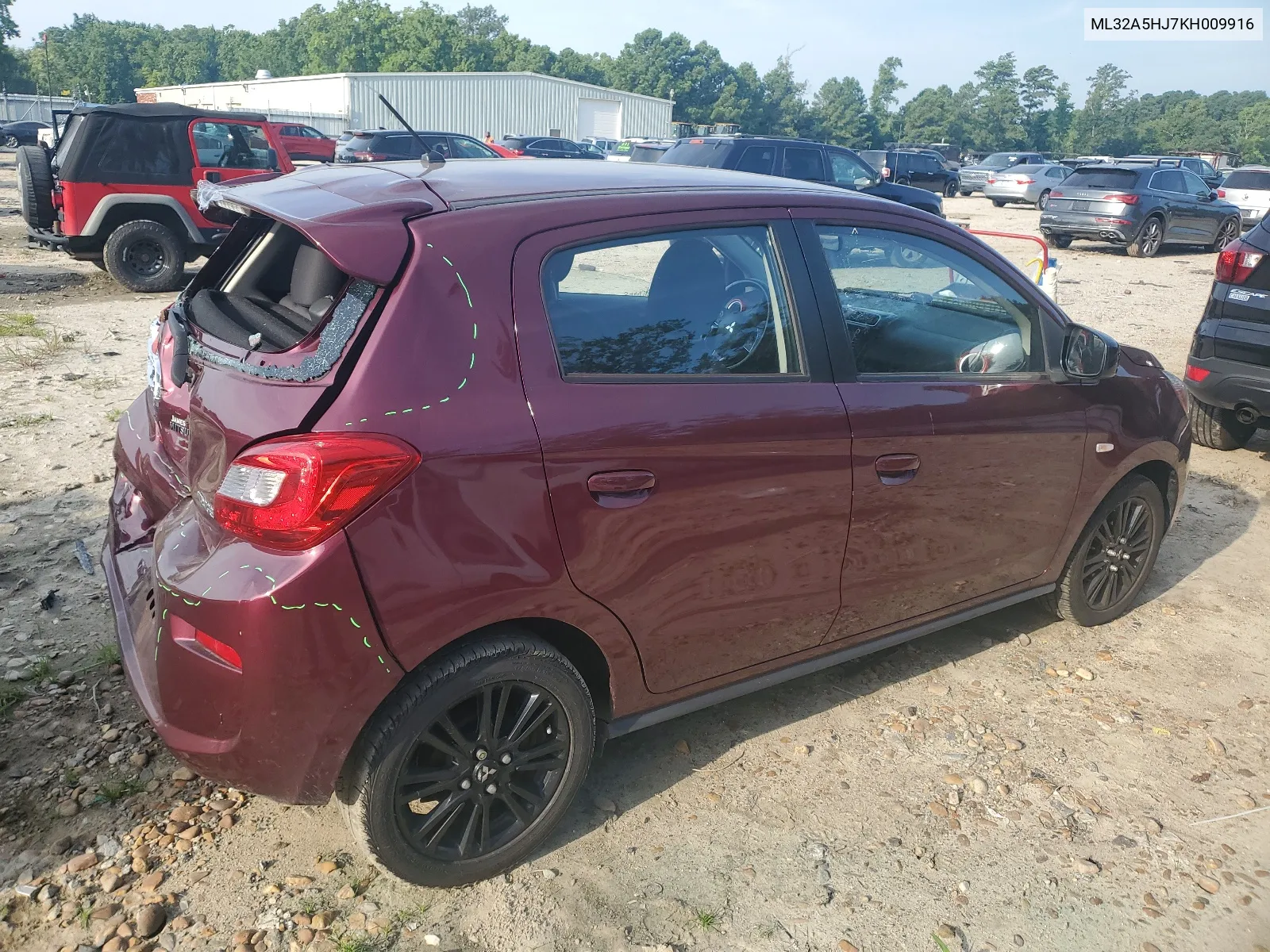 2019 Mitsubishi Mirage Le VIN: ML32A5HJ7KH009916 Lot: 65258104