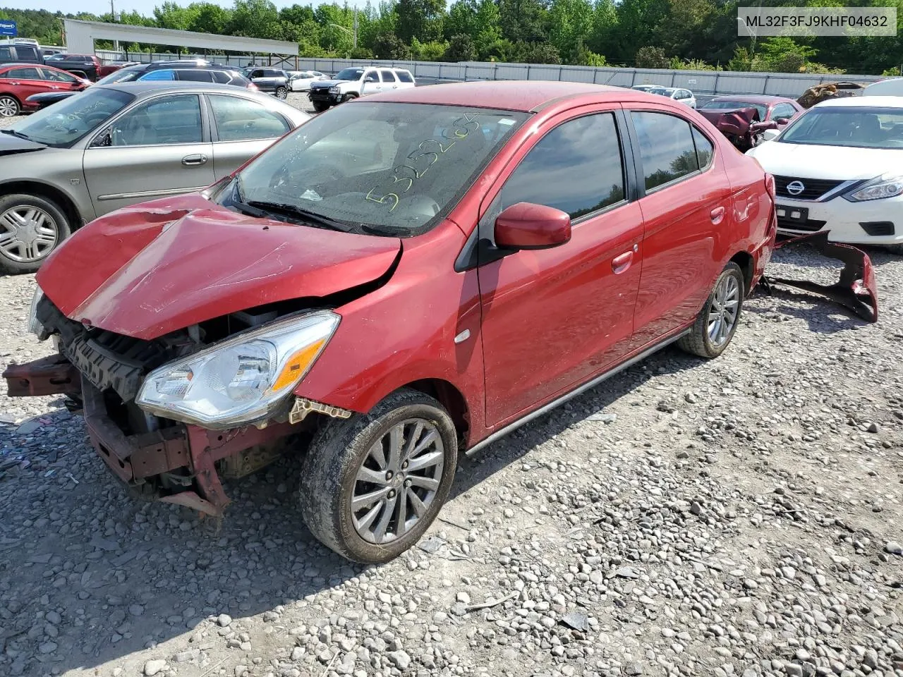 2019 Mitsubishi Mirage G4 Es VIN: ML32F3FJ9KHF04632 Lot: 65723454