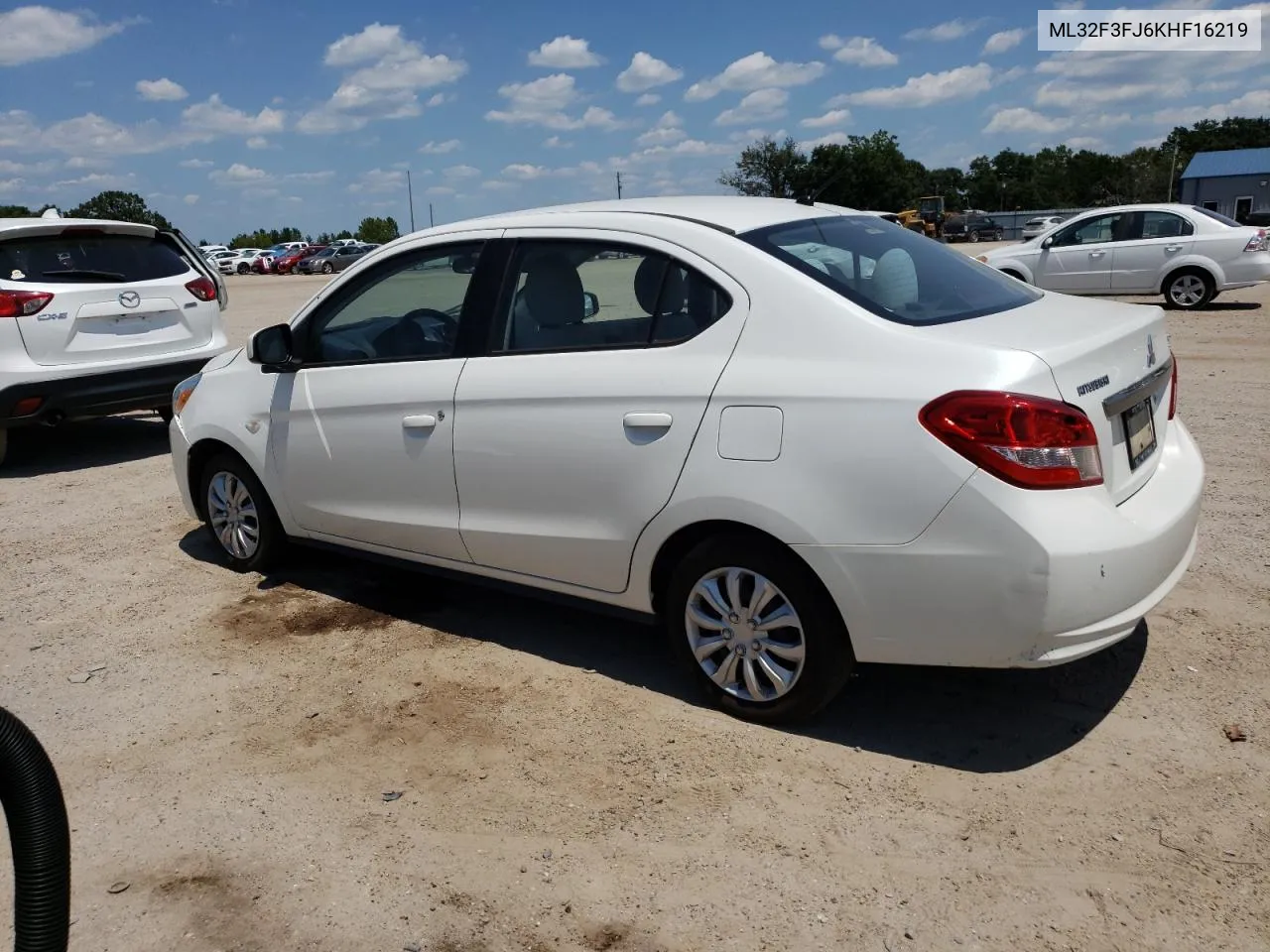 2019 Mitsubishi Mirage G4 Es VIN: ML32F3FJ6KHF16219 Lot: 67024354