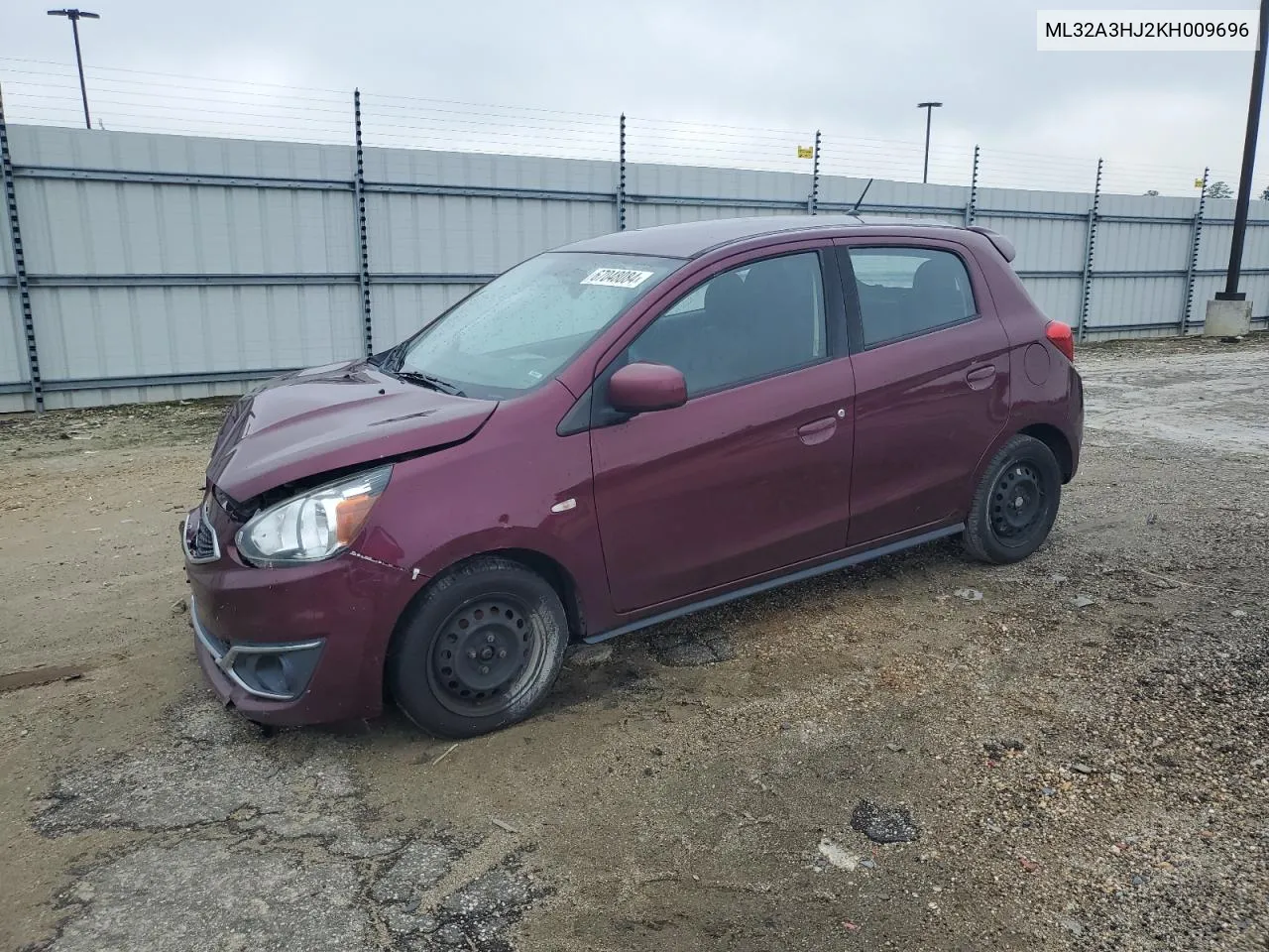 2019 Mitsubishi Mirage Es VIN: ML32A3HJ2KH009696 Lot: 67048084