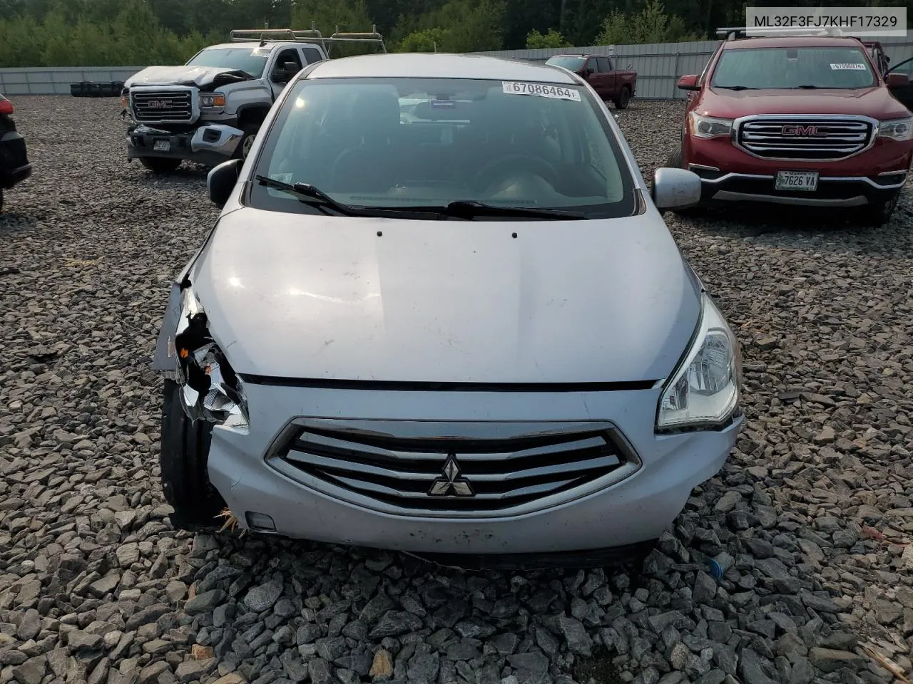 2019 Mitsubishi Mirage G4 Es VIN: ML32F3FJ7KHF17329 Lot: 67086464