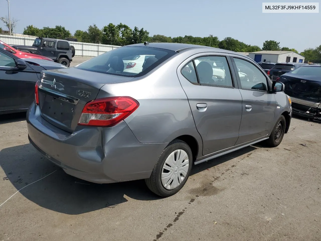 2019 Mitsubishi Mirage G4 Es VIN: ML32F3FJ9KHF14559 Lot: 67262034