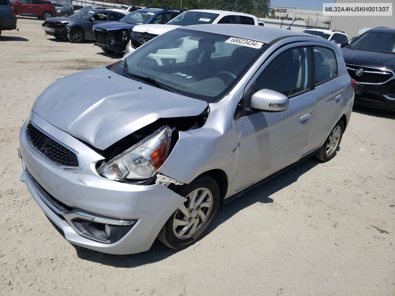 2019 Mitsubishi Mirage Se VIN: ML32A4HJ5KH001307 Lot: 68623434