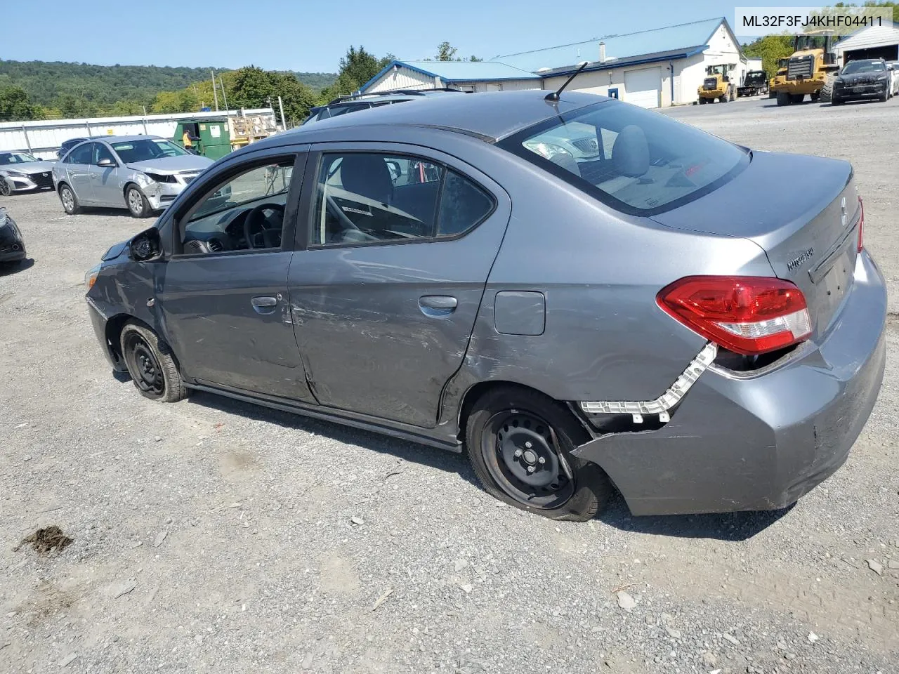 2019 Mitsubishi Mirage G4 Es VIN: ML32F3FJ4KHF04411 Lot: 70901804