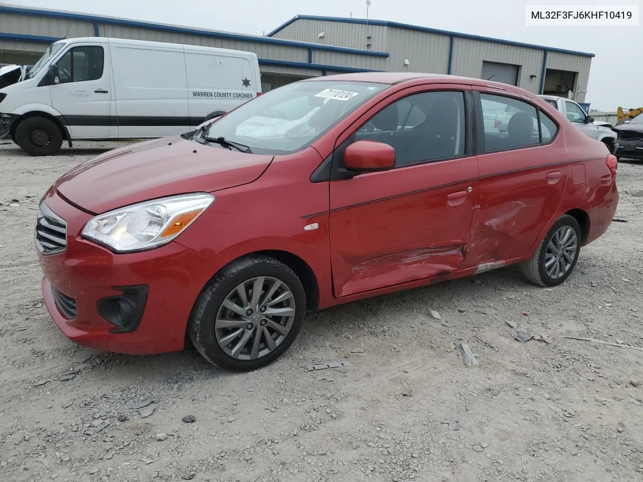 2019 Mitsubishi Mirage G4 Es VIN: ML32F3FJ6KHF10419 Lot: 71110124