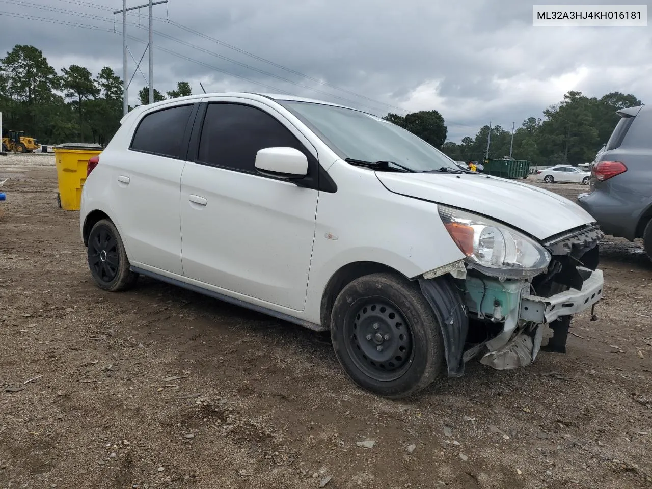 2019 Mitsubishi Mirage Es VIN: ML32A3HJ4KH016181 Lot: 71200644