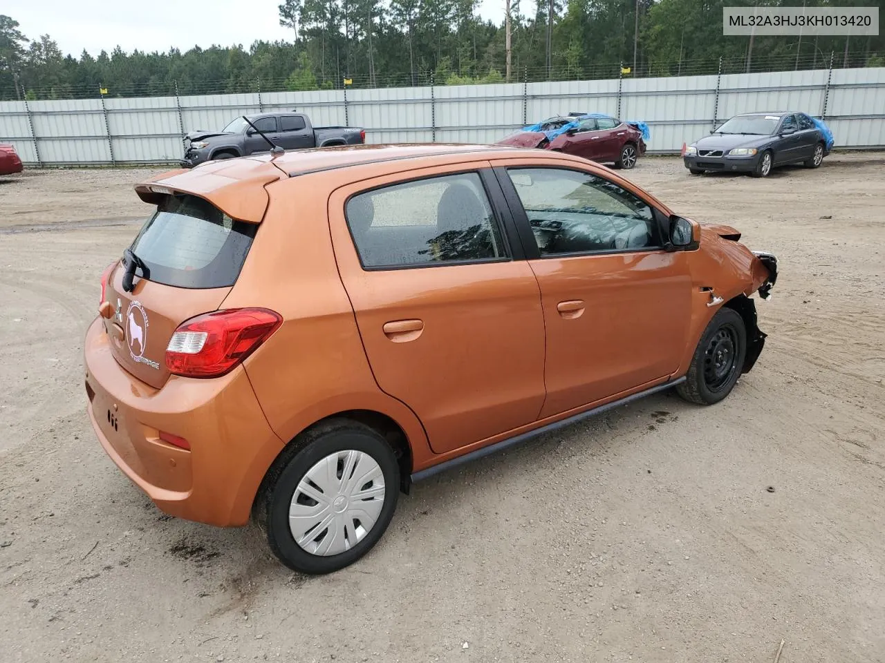 2019 Mitsubishi Mirage Es VIN: ML32A3HJ3KH013420 Lot: 73356334