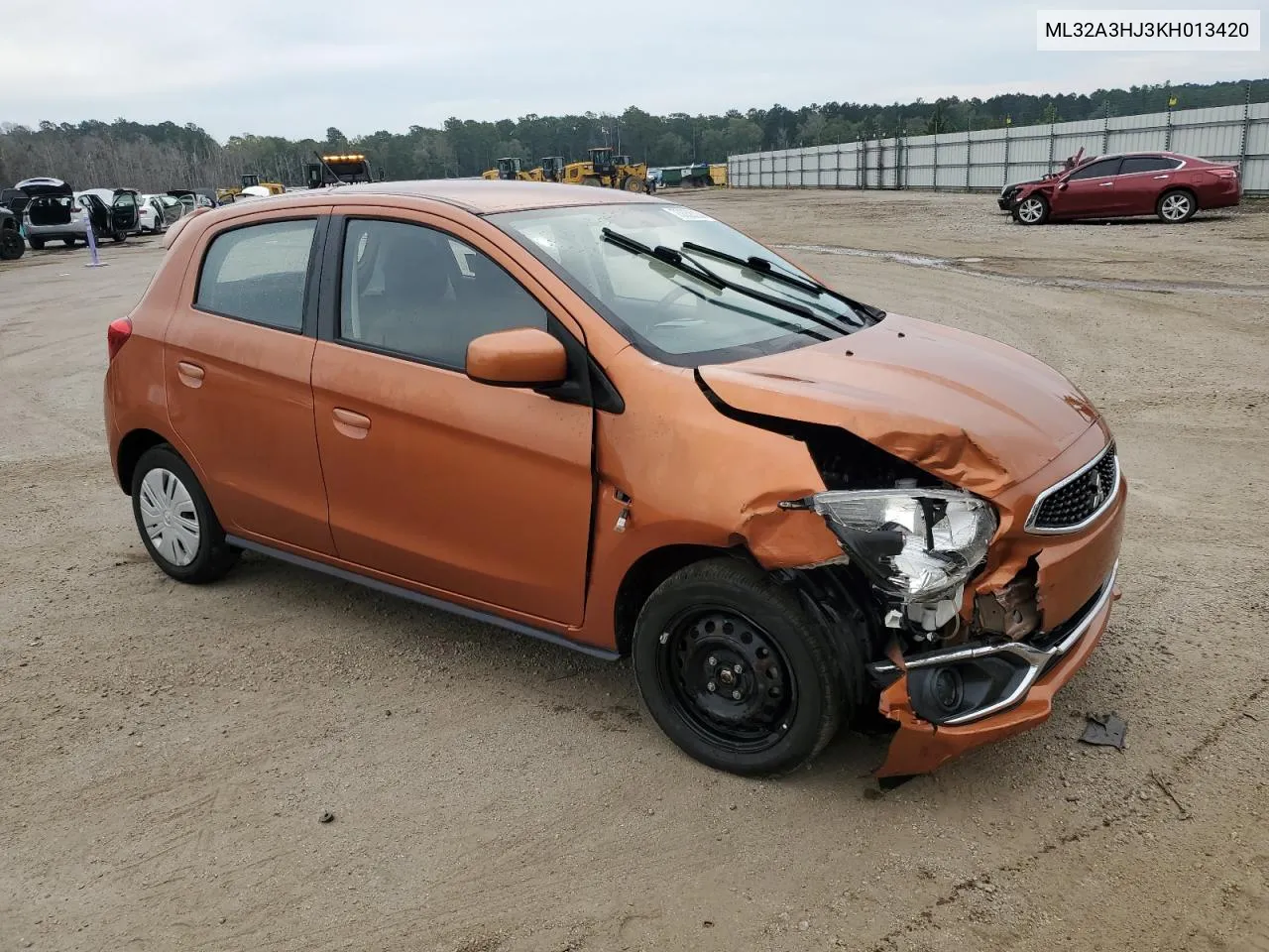 2019 Mitsubishi Mirage Es VIN: ML32A3HJ3KH013420 Lot: 73356334