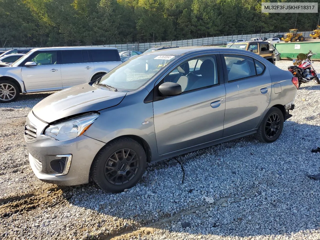 2019 Mitsubishi Mirage G4 Es VIN: ML32F3FJ5KHF18317 Lot: 75263004