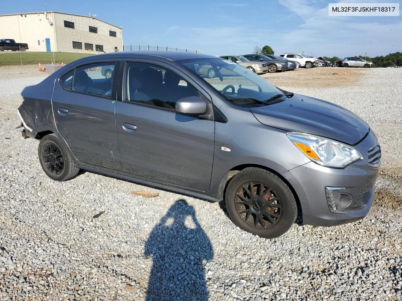 2019 Mitsubishi Mirage G4 Es VIN: ML32F3FJ5KHF18317 Lot: 75263004