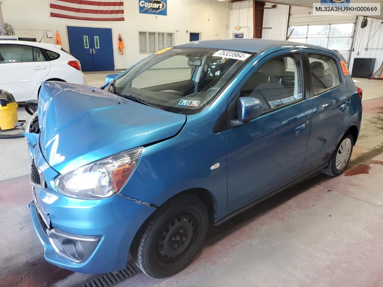 2019 Mitsubishi Mirage Es VIN: ML32A3HJ9KH000669 Lot: 75323964