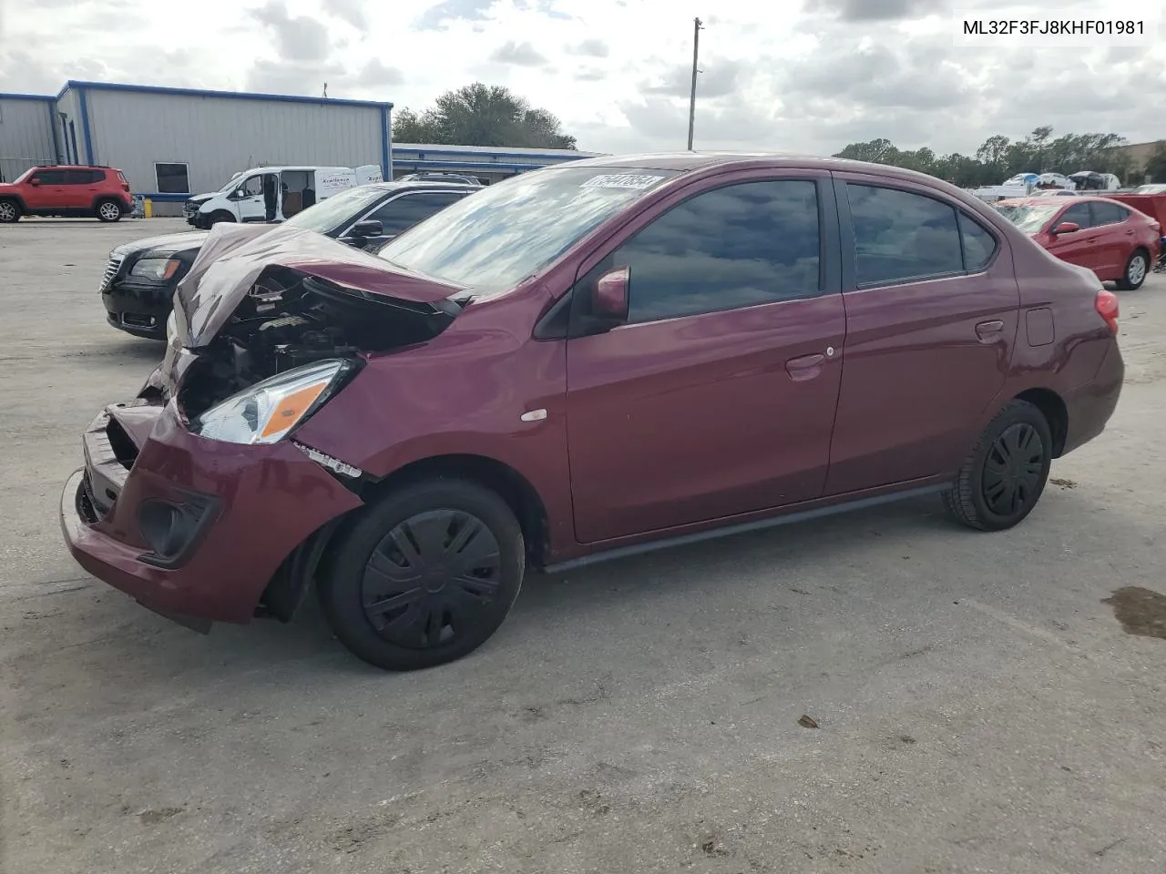 2019 Mitsubishi Mirage G4 Es VIN: ML32F3FJ8KHF01981 Lot: 75447854