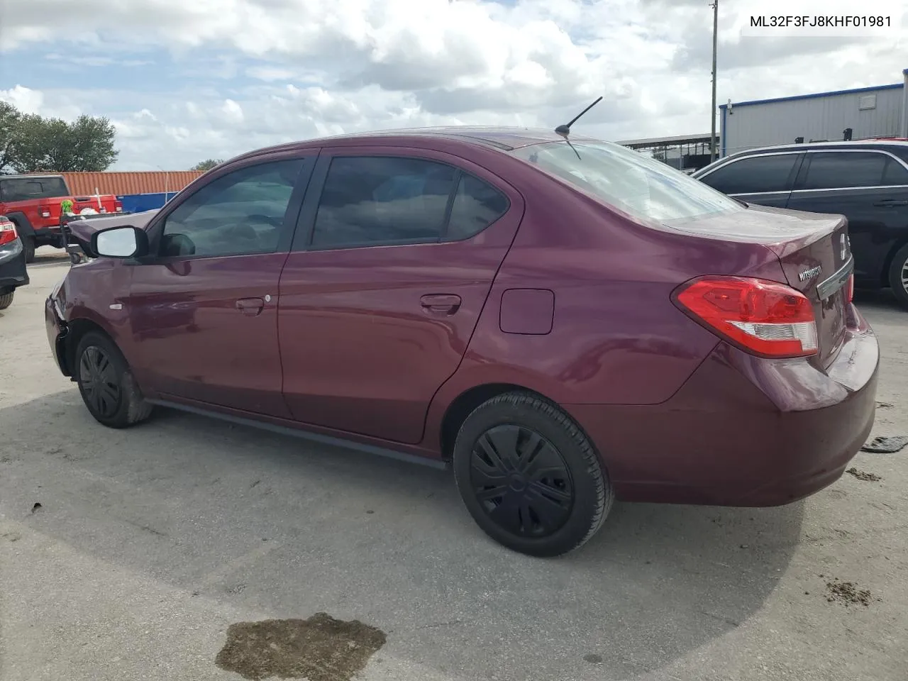 2019 Mitsubishi Mirage G4 Es VIN: ML32F3FJ8KHF01981 Lot: 75447854