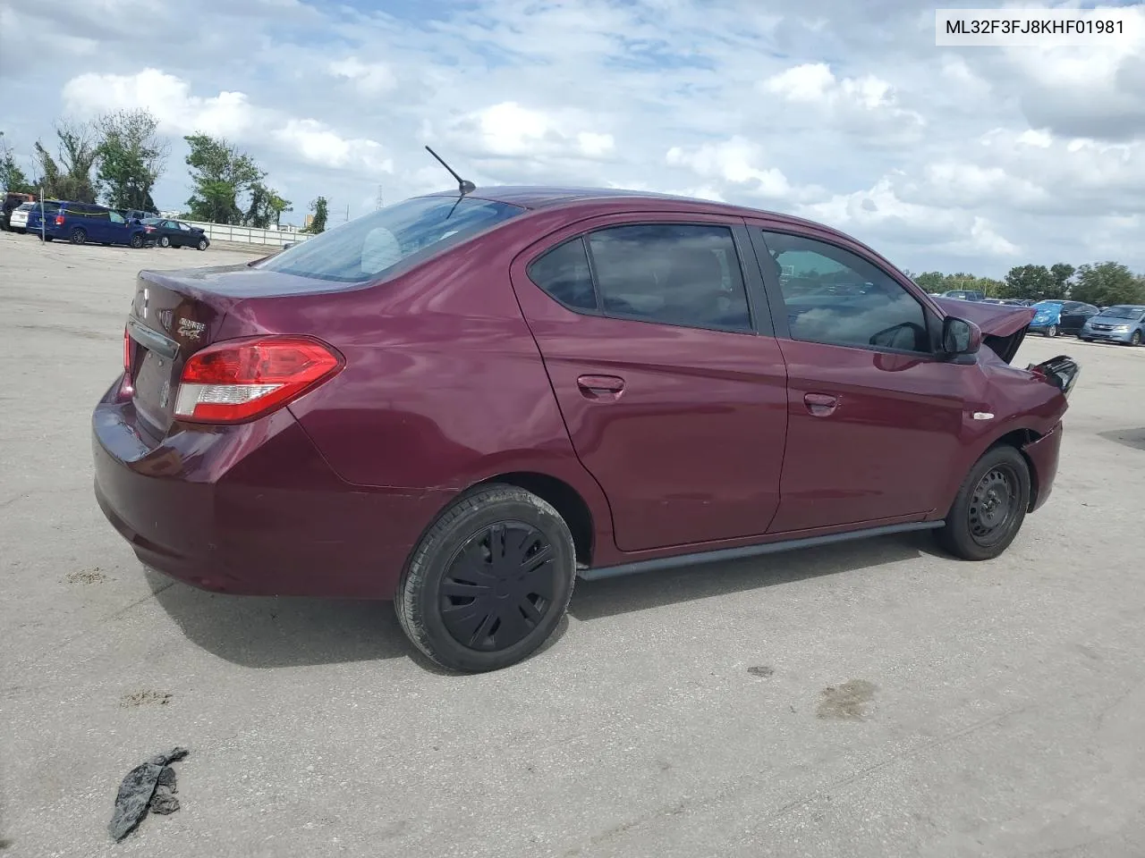 2019 Mitsubishi Mirage G4 Es VIN: ML32F3FJ8KHF01981 Lot: 75447854