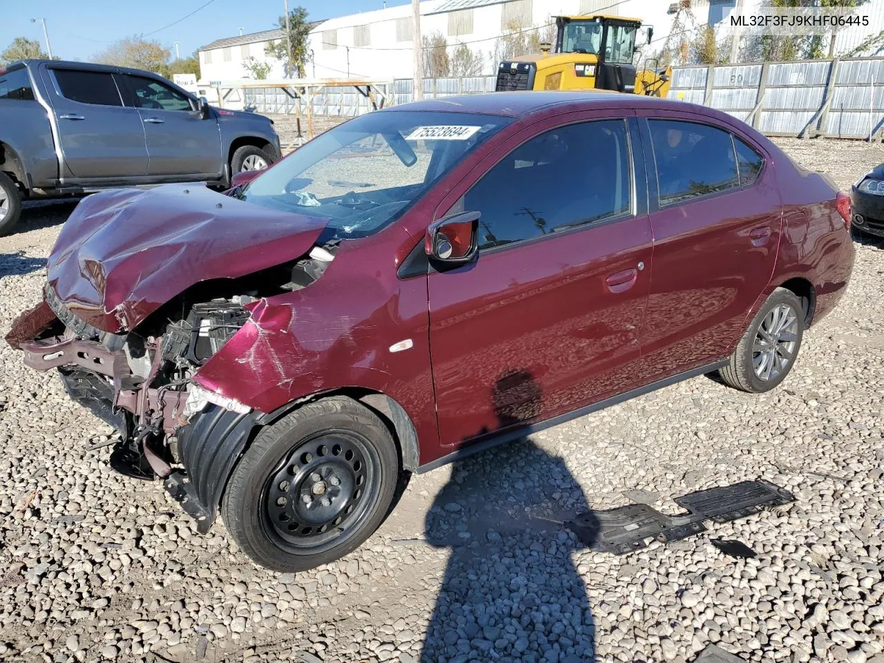 2019 Mitsubishi Mirage G4 Es VIN: ML32F3FJ9KHF06445 Lot: 75523694