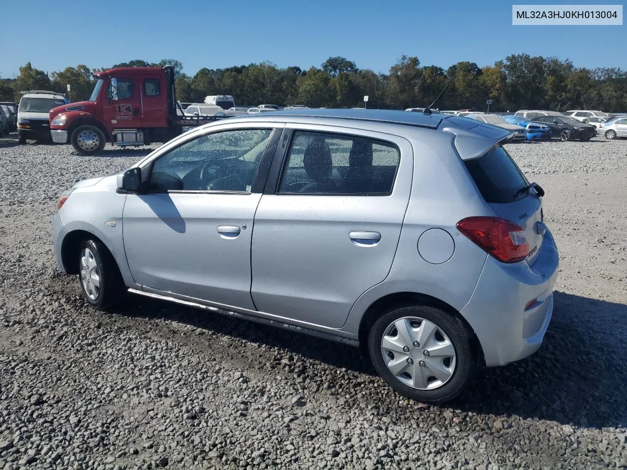 2019 Mitsubishi Mirage Es VIN: ML32A3HJ0KH013004 Lot: 75626674