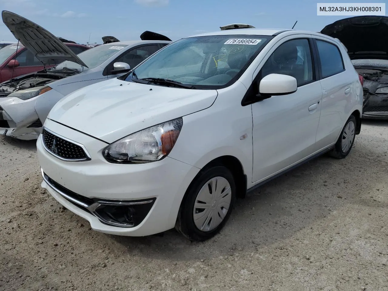 2019 Mitsubishi Mirage Es VIN: ML32A3HJ3KH008301 Lot: 76186954