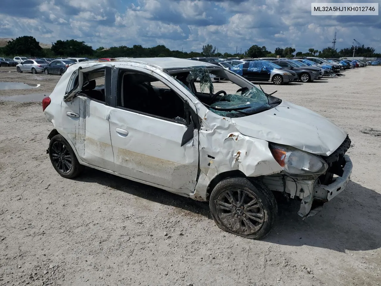 2019 Mitsubishi Mirage Le VIN: ML32A5HJ1KH012746 Lot: 76232144