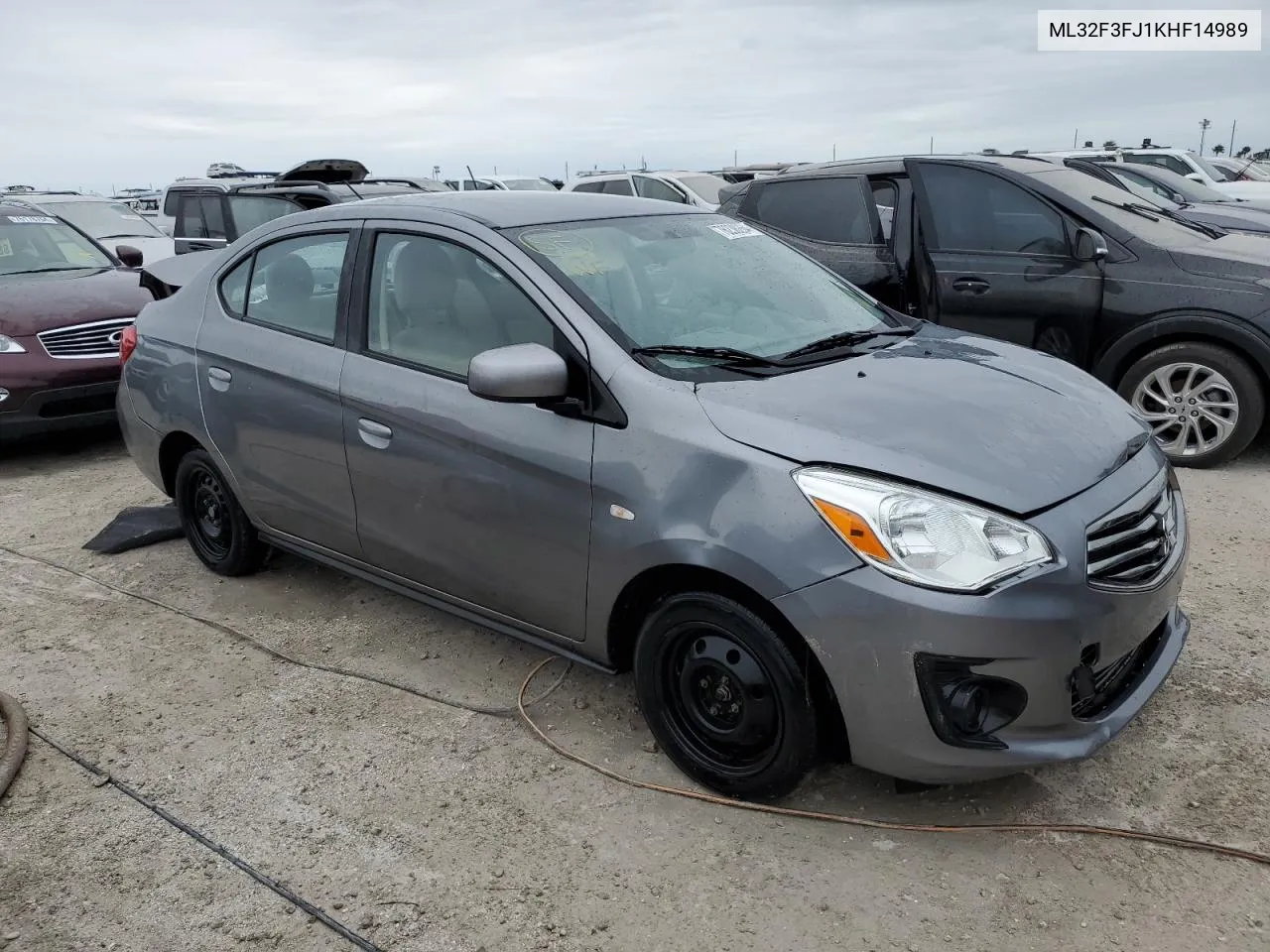 2019 Mitsubishi Mirage G4 Es VIN: ML32F3FJ1KHF14989 Lot: 76238264