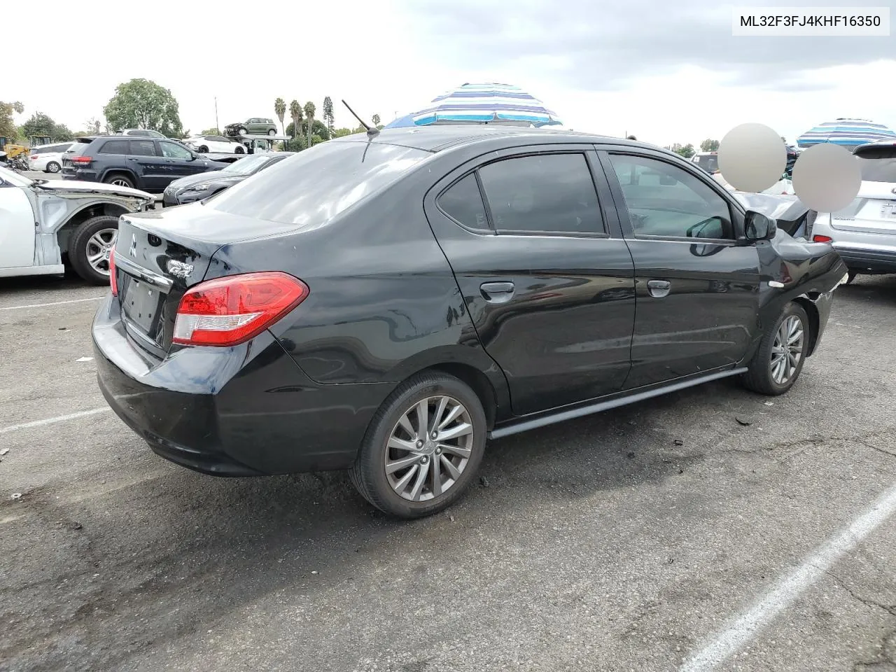 2019 Mitsubishi Mirage G4 Es VIN: ML32F3FJ4KHF16350 Lot: 76373094