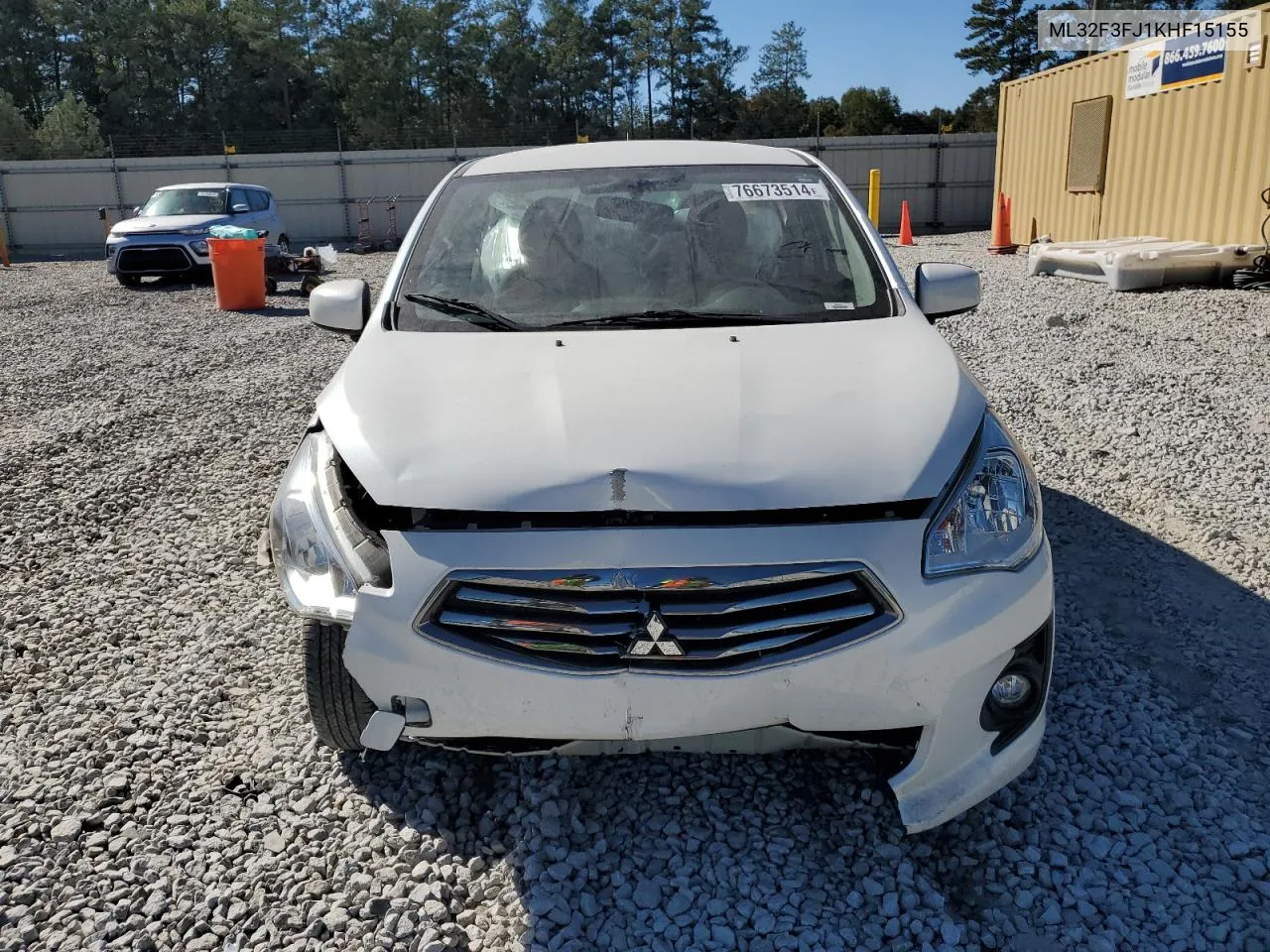 2019 Mitsubishi Mirage G4 Es VIN: ML32F3FJ1KHF15155 Lot: 76673514